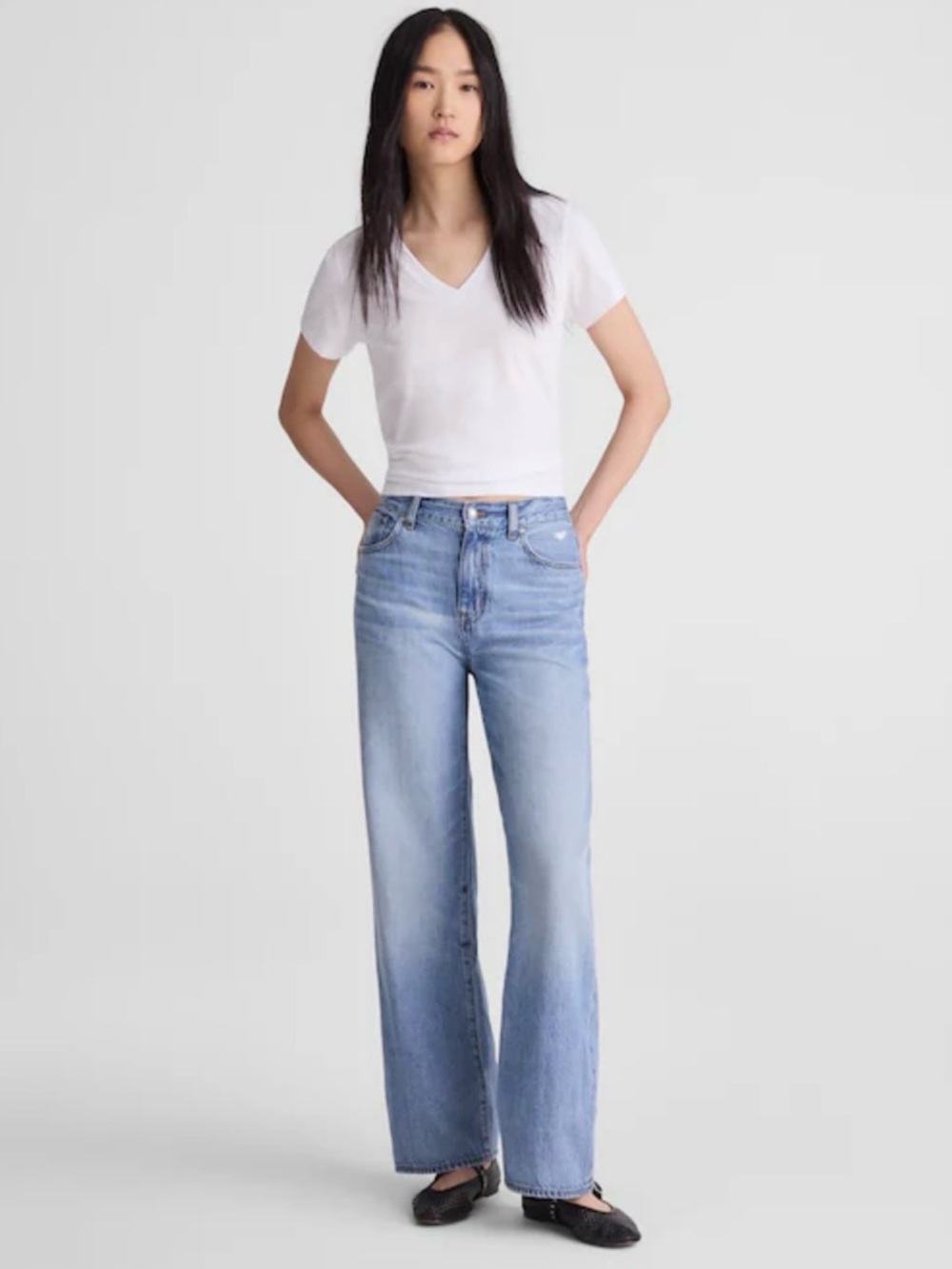 Madewell Light Blue Wide Leg Jeans